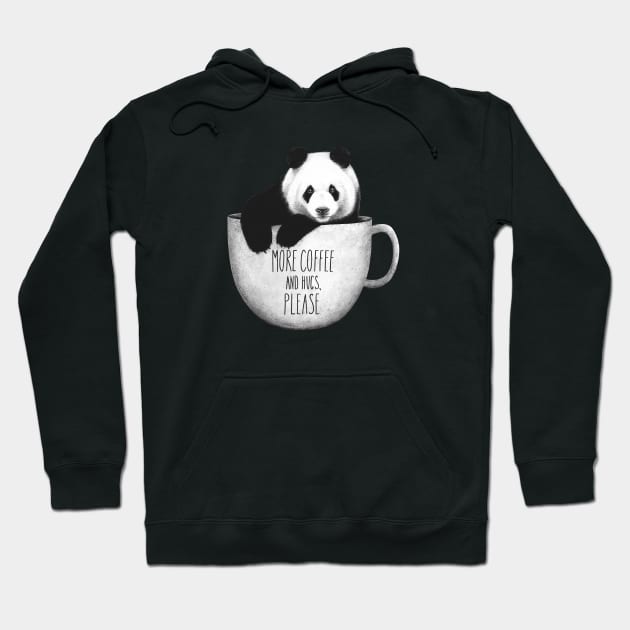 Panda with coffee Hoodie by kodamorkovkart